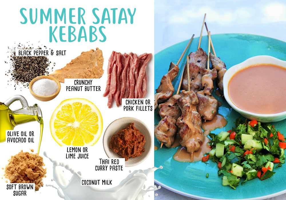 Summer satay kebabs